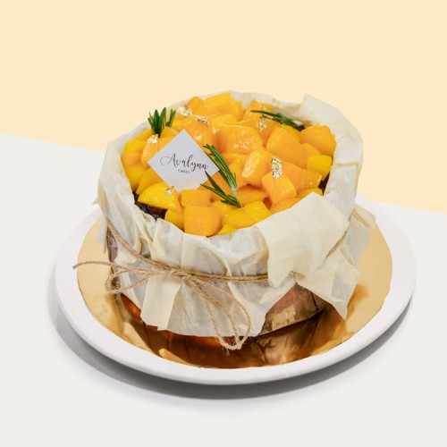 Mango Burnt Cheesecake 6 inch